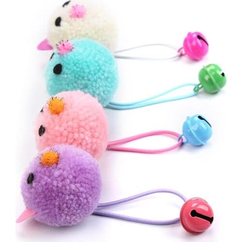 Pet toy plush ball cat toy with bell sound molar toy ball cat supplies,Q206 (3pcs)
