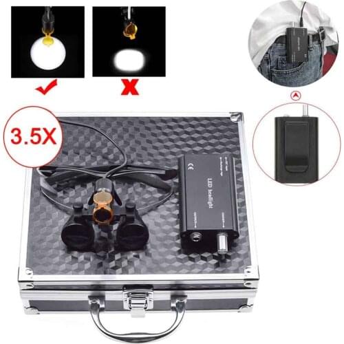 3.5X420mm Medical Equipment Surgical Dentist Loupes With LED Head Light with Filter For Dental Tools