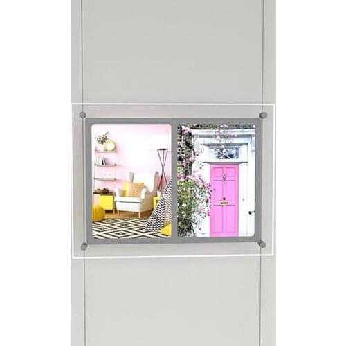 Multi Pocket Led Window Display Panel Cable Hanging System ,Double Side ( 2xA3)