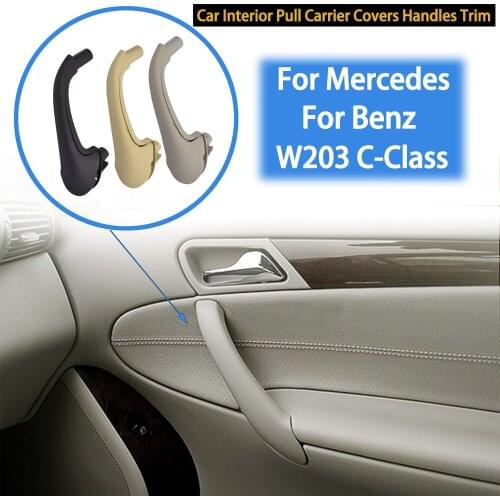 For Mercedes Benz C-Class W203 Inner Door Pull Handle Cover Interior Accessories Handles Front Black Beige Grey 2038101551
