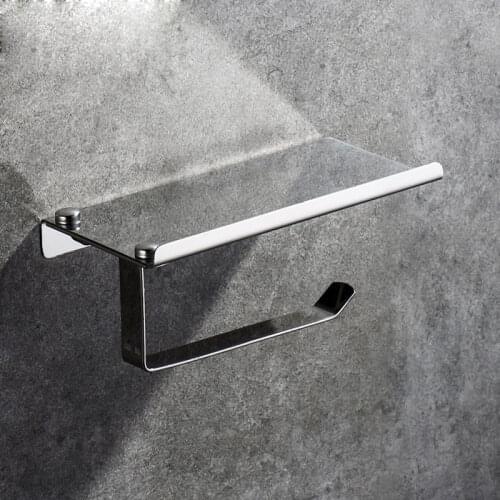 Mobile Phone Bathroom Paper Roll Rack Wall Mount bathroom Product Wall Mounted Toilet Paper Holder Stainless Steel Tissue Holder