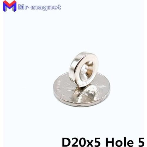 50pcs neodymium countersunk ring 20x5-5 magnets 20mmx5mm Hole: 5mm rare earth N35 20*5 hole 5mm magnet 20x5-5mm