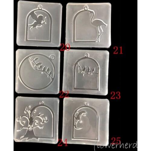 New Mirror Fondant Moulds Epoxy Acrylic Skeleton DIY Epoxy Mold Beauty Flying Bird Pegasus Silicone Mold Clay UV Glue Crafts