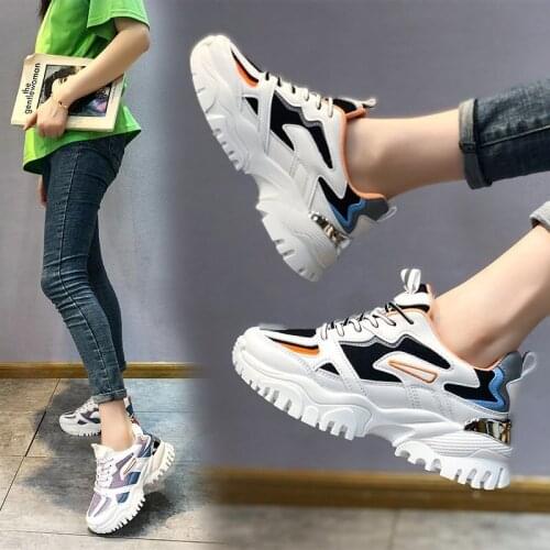 2020 spring and autumn new mesh increased casual sports shoes wild old shoes women fashion trendy shoes X379