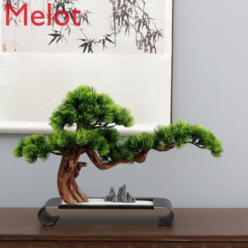 Modern New Chinese Artificial Bonsai Large Sand Plate Welcome Pine Root Carving Indoor Hallway Soft Outfit Decoration Family Art