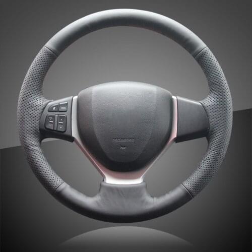 Car Braid On The Steering Wheel Cover for Suzuki CELERIO S-CROSS SX4 2013 2014 Suzuki Vitara 2015 Auto Steering Wheel Covers
