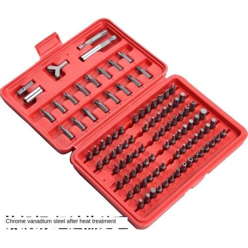 Plastic boxed 100 sets batch head electric screwdriver connecting rod sleeve set cross-shaped plum blossom batch head