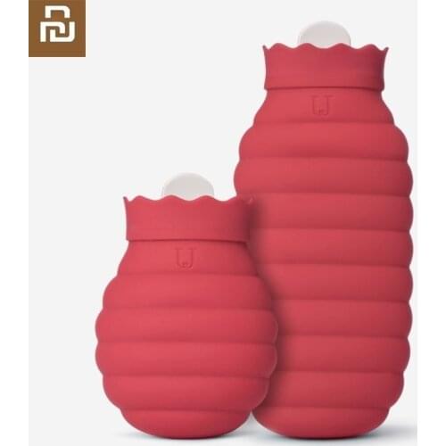 Youpin Silicone hot water bottle bag cover Fast heat safe and leakproof Winter Heater With Knitted Cover long holding time