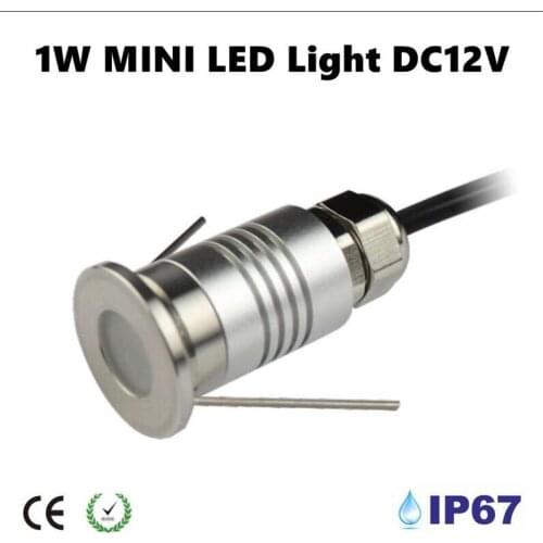 4pcs 1W CREE Led Underground Light Outdoor Indoor Mini Condensing Ground Lamp 1W Landscape Lighting IP67 DC12-24V