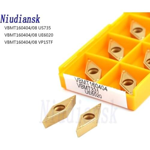 VBMT160404 US735 UE6020 VBMT160404 VP15TF VBMT160408 US735 UE6020 VP15TF Carbide Inserts CNC Lathe Tool External Turning Tools