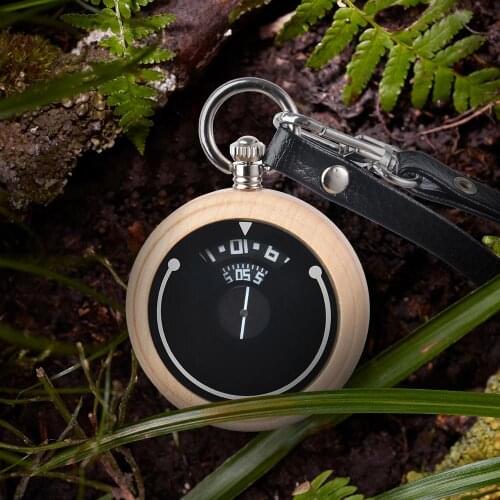 Vintage Pocket Watch Chains Necklace Leather Round Pendant Case Digital Quartz Fob Pocket Watches