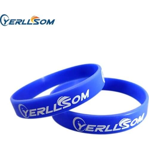 YERLLSOM 200PCS Trade Assurance Customized imprint logo bracelets silicone for wedding events S101801