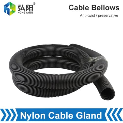 Cable Protection Pipe Oil Pipe Separation Type Protection Cable And Wire Guide Black Hose Plastic Corrugated Pipe With Thread