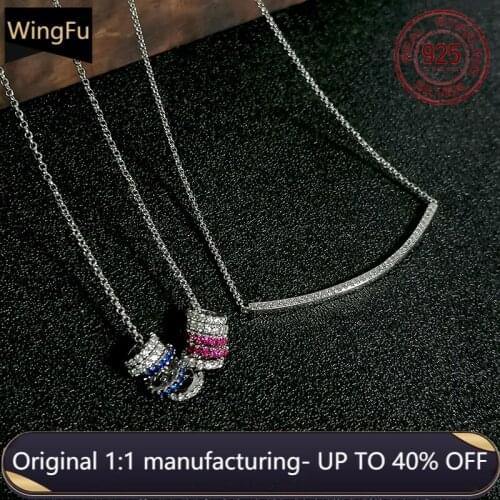 Fashion women s925 sterling silver color ring pendant silver smile necklace adjustable monaco jewelry gift