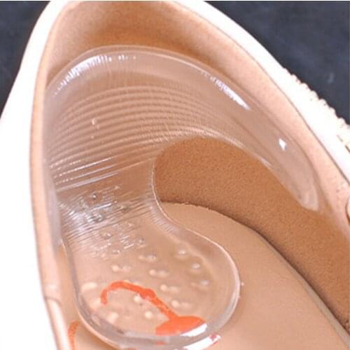 1 Pair Silicone Soft Insert Heel Liner Grips T-type Thread High Heel Comfort Pads Feet Care Accessories