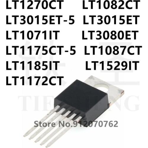 10PCS LT1270CT LT1082CT LT3015ET-5 LT3015ET LT1071IT LT3080ET LT1175CT-5 LT1087CT LT1185IT LT1529IT LT1172CT TO-220-5