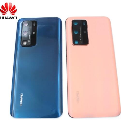 100%Official Huawei P40/P40 Pro Battery Back Cover + Camera Lens Frame Rear Door Housing Case Replacement Repair Part Free Tools