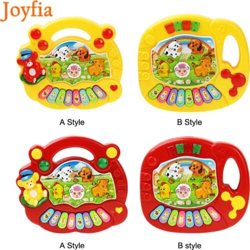 2 Types Animal Farm Piano Keyboard Musical Instrument Toy Music Toys Early Educational Toys for Children Baby Gift
