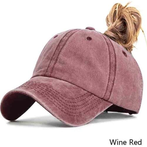 2019Ponytail Baseball Cap Women Vacation Snapback Cotton comfort Summer Hats Casual Sport Caps Dropshipping Adjustable wholesale