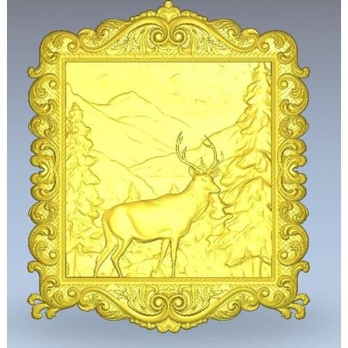 3d model relief for cnc in STL file Deer