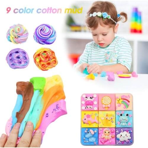 5 Colors Childrens Rainbow Butter Soft Mud Ultra With Light Clay Cotton Colorful Mud Decompression Colored Mud Toy For Adults