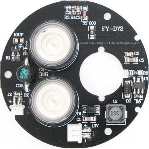 90 degrees CCTV Accessories infrared light 2 pcs Array IR LED board for Surveillance cameras night vision diameter 58.5mm