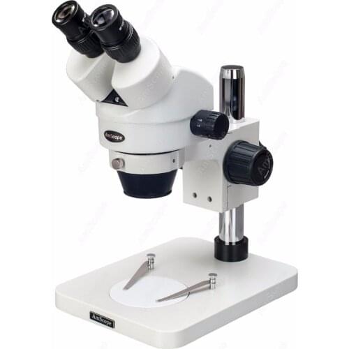 AmScope 7X-90X Table Pillar Stand Zoom Magnification Stereo Microscope