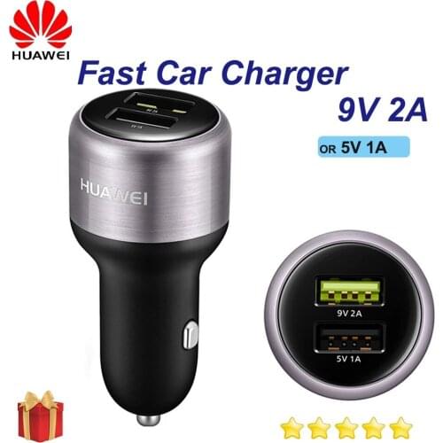 Original Huawei CP31 Fast Car Charger 18W Quick Car charger 9V/2A 5V/1A &Type C Cable For P10 P9 P8 Lite Mate 7 8 20 Lite Nova 2