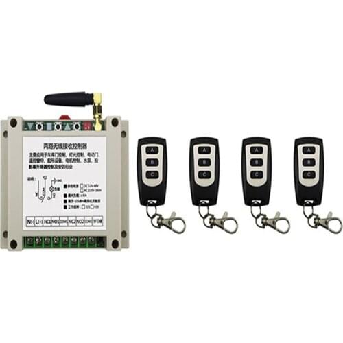 AC 220 V 2 CH RF Wireless Remote Control Receiver +Transmitter tubular motor garage door projection screen