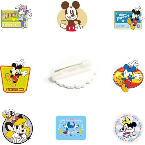 Disney Cartoon Mickey Mouse Character Brooch Funny Enamel Lapel Pin Resin Send Fans Accessories Children Clothing Accessories