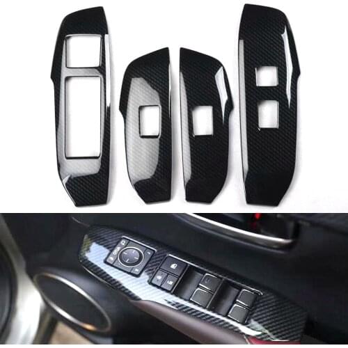 For Lexus NX 2015-2019 Right Hand Drive Car Window Lift Switch Panel Cover Stickers Interior Auto Car Accessories Styling