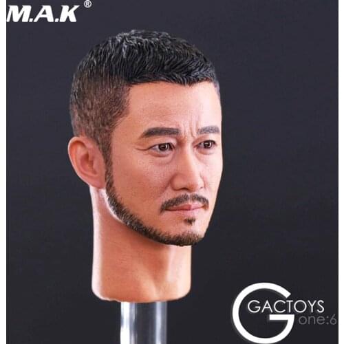 GACTOYS GC026 1:6 Scale Tough guy Wu Jing Head sculpt Jason Wu Headplay Head Carving Model Fit 12" Action Figure Accessory