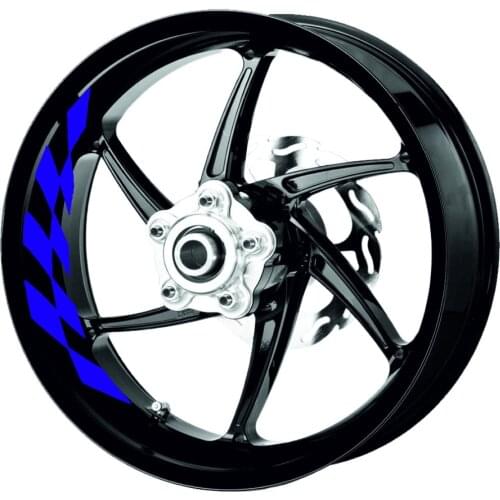 Gp Flag Reflective Blue Inner Rim Strip Sticker CinarExtreme