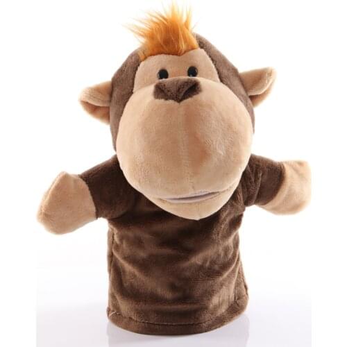 1pcs 25cm Hand Puppet Monkey Animal Plush Toys Baby Educational Hand Puppets Story Pretend Playing Dolls for Kids Children Gifts