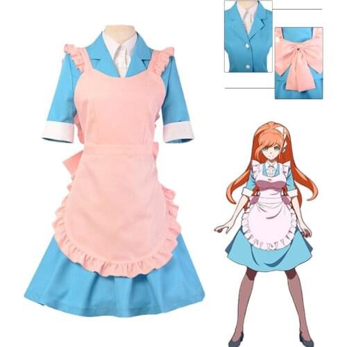 Anime Danganronpa 3 Yukizome Chisa Cosplay Costumes Dangan Ronpa Pink Blue Maid Dresses Lolita Suits Girls Women Halloween Party