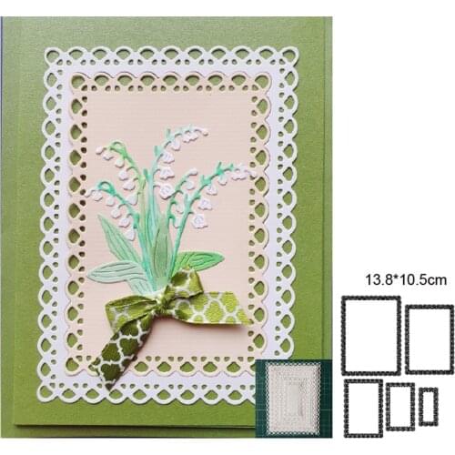 Lace Frame Metal Cutting Dies Stencils dies for DIY Scrapbooking Paper Craft Decoration Embossing Die Cut Craft Dies 2021 NEW