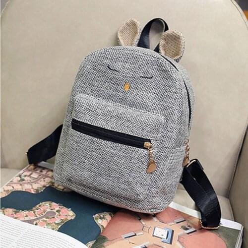 Hot Selling 3 Pcs/Set Women Composite Bag Zipper Cotton Hemp Backpack Handbag Coin Pouch Lady Girl Casual Shoulder Bags