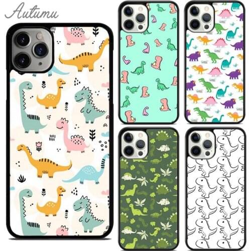 Cute Dinosaur Baby Fashion Phone Case for iPhone 11 12 Pro Max mini X XR XS SE 2020 5 6S 7 8 Plus Samsung Galaxy S8 S9 S10 Cover