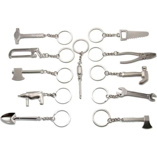 Mini Tools Keychain Metal Car Key Ring Simulation Tools Key Chain Keyring Keyfob Jewelry Gift