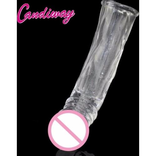 Reusable Penis Delay Impotence contraceptive adult condom cock ring extension sleeves Sex products sex toys extend dildo Sleeve