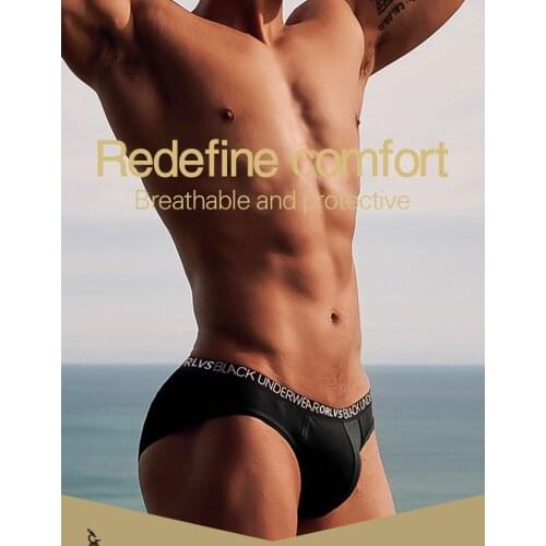 Modal Men Bikini Briefs Sexy Underwear Briefs Men Underpants Male Panties Mens briefs Gay Sexy Men Underwear Free shipping Black