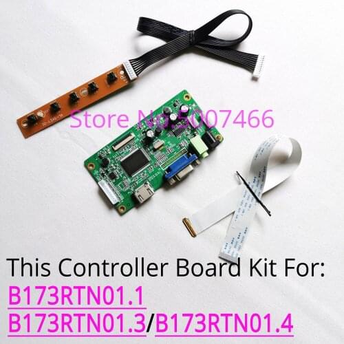 Fit B173RTN01.1 B173RTN01.3 B173RTN01.4 1600*900 VGA WLED laptop PC EDP 30-Pin LCD panel 17.3" controller drive board kit