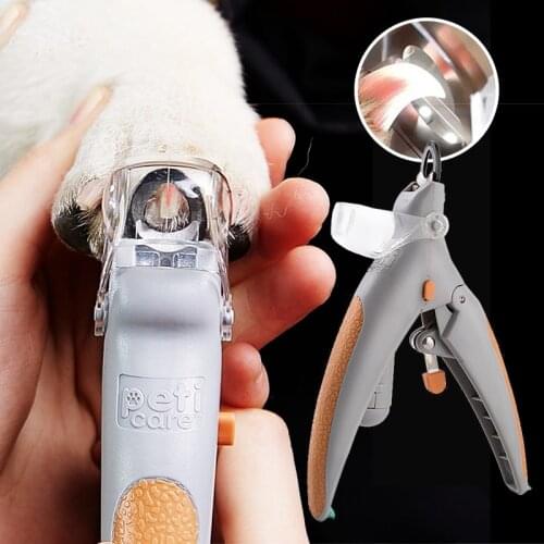 Professional Pet Nail Clipper Scissors Pet Dog Cat Nail Toe Claw Clippers Scissor LED Light Nail Trimmer for Animals Pet Supplie