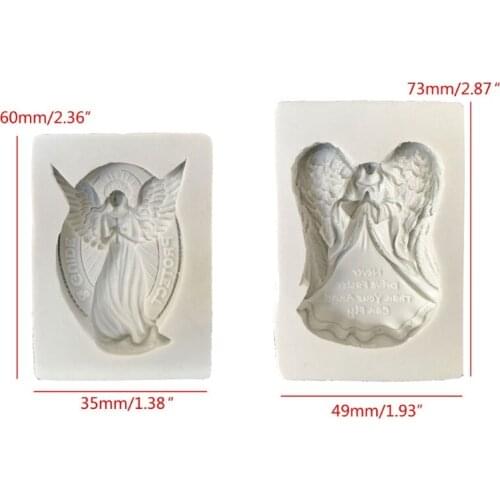 Handmade Angel Epoxy Resin Silicone Mold Angel Emboss Silicone Mold Fondant Mold Angel Cake Decoration Resin Craft Tools