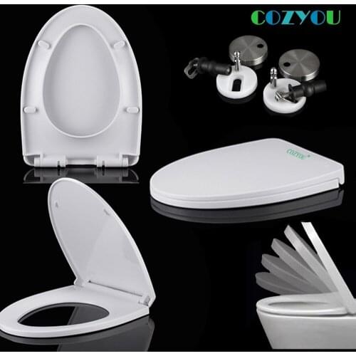 Toilet seat GBP17265SV White V type Slow Close PP board slow close above installation length 470mm to 505mm,width 340mm to 360mm
