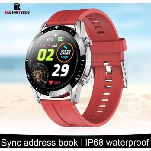 Rollstimi Smart Watch Men Lady Heart Rate Blood Pressure play music Sports Fitness Watches Fashion Bluetooth Call Smartwristband