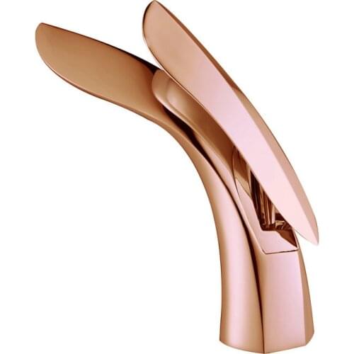 Basin Faucets Bath Water Basin Mixer Taps Bathroom Faucet Hot and Cold Rose Gold plated Brass Toilet Sink Water Crane Gold Mixer