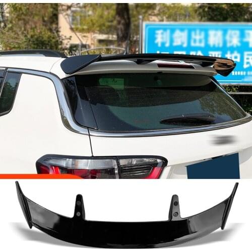 Trunk Spoiler for Jeep Compass 2017 - 2021 Type TE Carbon Surface Car Rear Trunk Wing ABS Material Refit Accessories