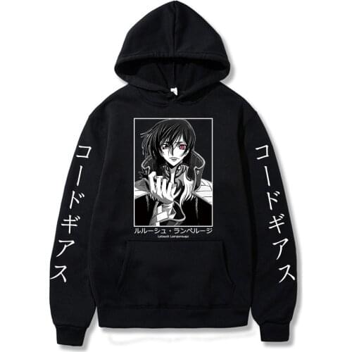 Anime Hoodie Code Geass Hoodied Long Sleeve Streetwear Harajuku Sweatshirt Men/Women Unisex Sport Hoody Tops