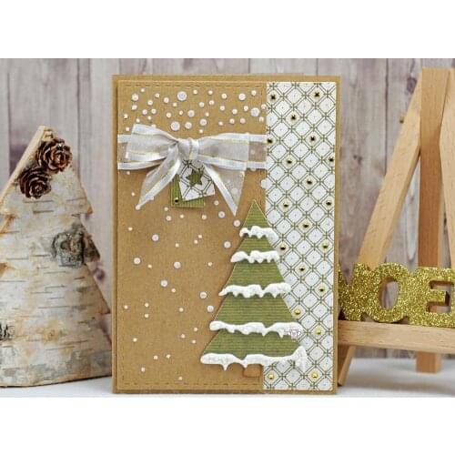 Mmao Crafts Metal Steel Cutting Dies New 3Pcs Snow christmas tree Stencil For DIY Scrapbooking Paper/photo Cards Embossing Dies